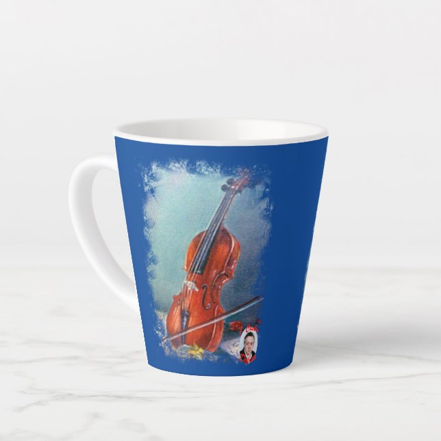 Violin Latte Mug (Left Angle)