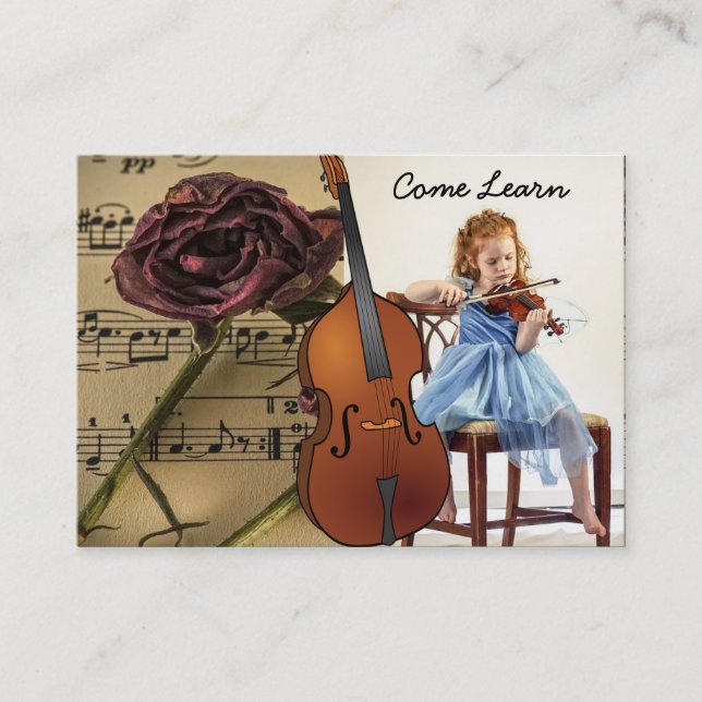 Violin Lesson Business Card (Front)