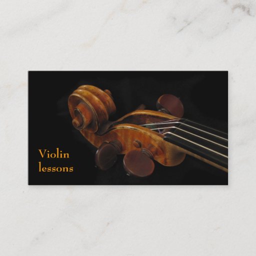 Customizable Violin Lessons Business Cards