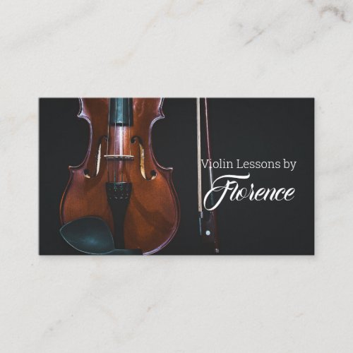 Violin Lessons Music Teacher Business Card