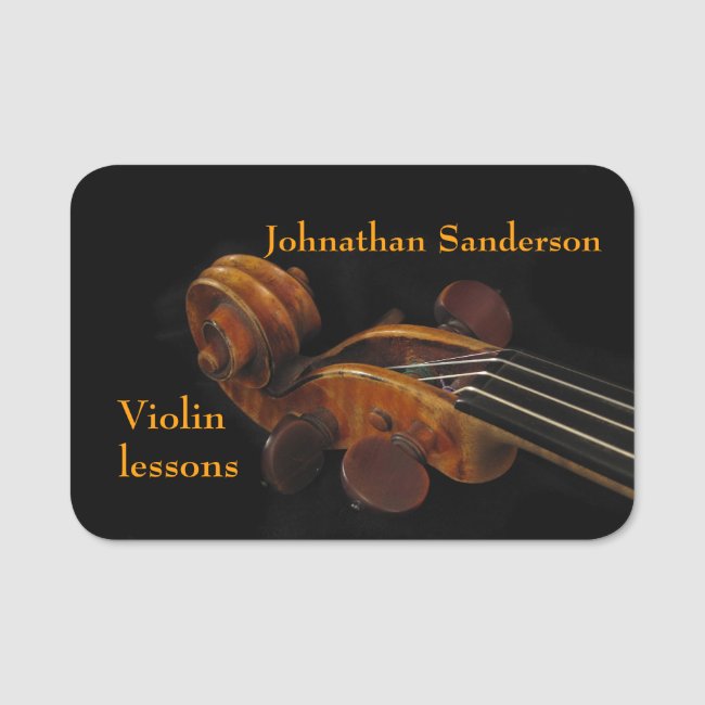 Violin Lessons Name Tag