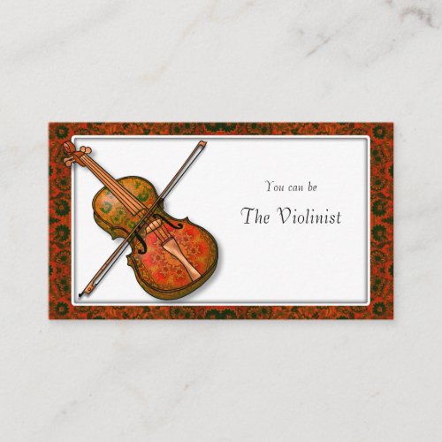 Violin Lessons with Renaissance Design Business Card