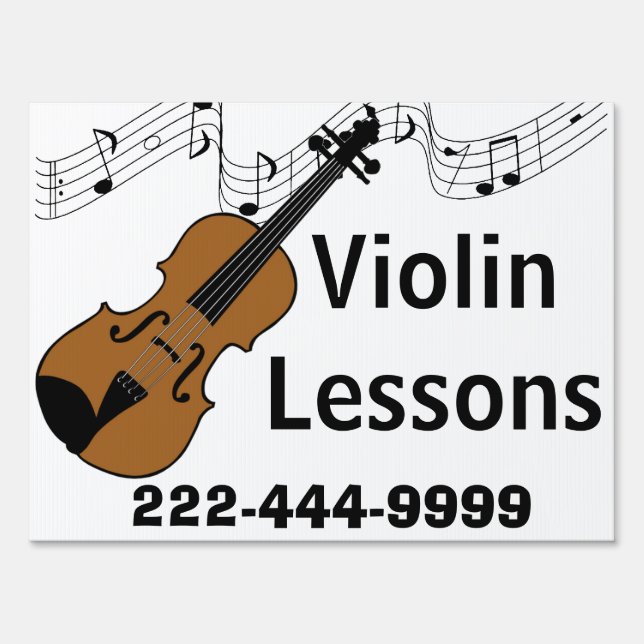 Violin Lessons Yard Sign (Front)