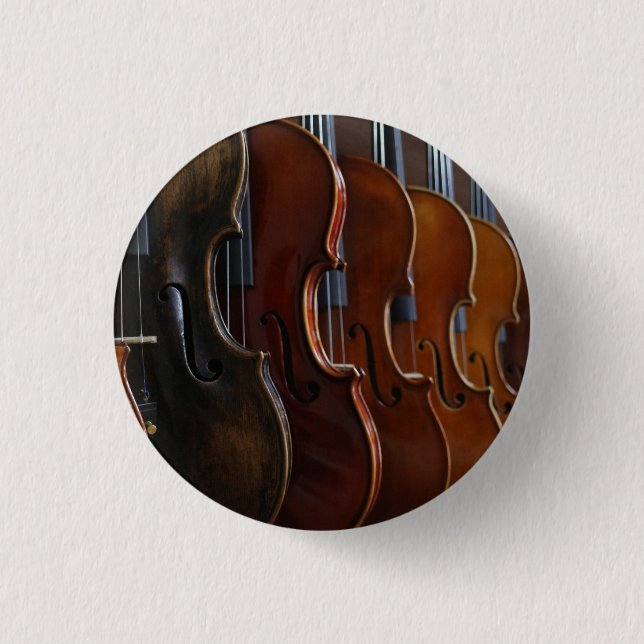 Violin Lineup Pinback Button (Front)