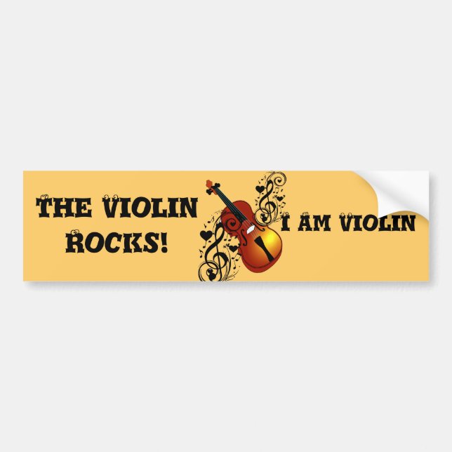 Violin,Lover at Heart_ Bumper Sticker (Front)