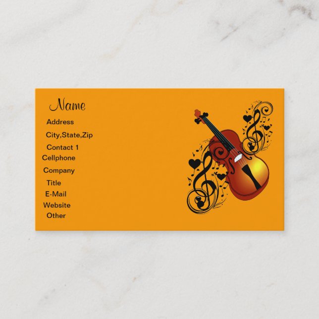 Violin,Lover at Heart_Business Card (Front)
