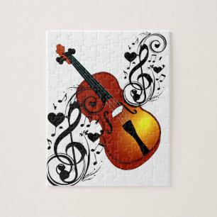 Violin,Lover at Heart_ Jigsaw Puzzle