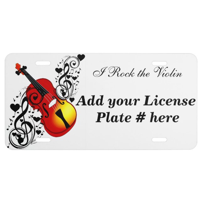Violin Lover at Heart_ License Plate (Front)