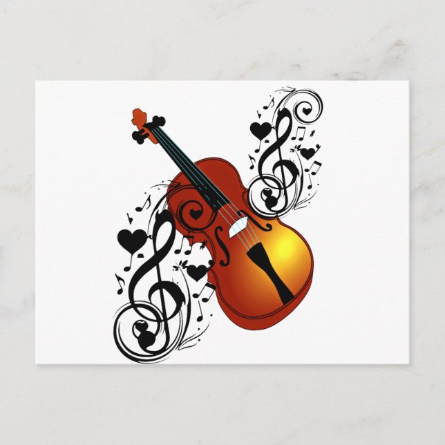 Violin,Lover at Heart_ Postcard (Front)