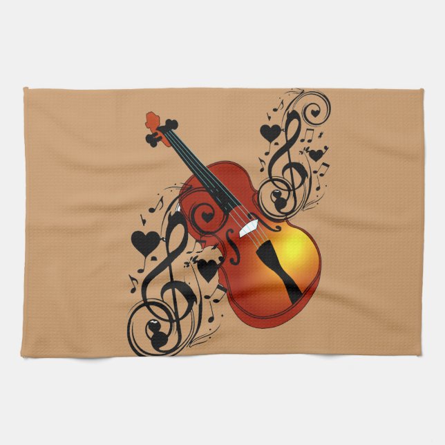 Violin,Lover at Heart_ Towel (Horizontal)