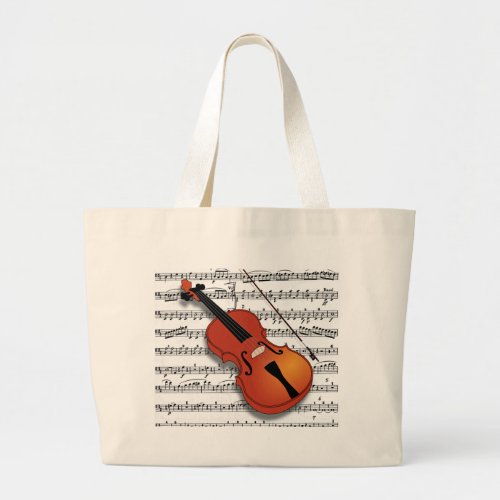 Violin Lover_ Large Tote Bag