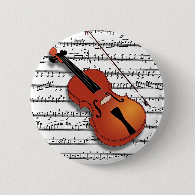 Violin Lover_ Pinback Button (Front)