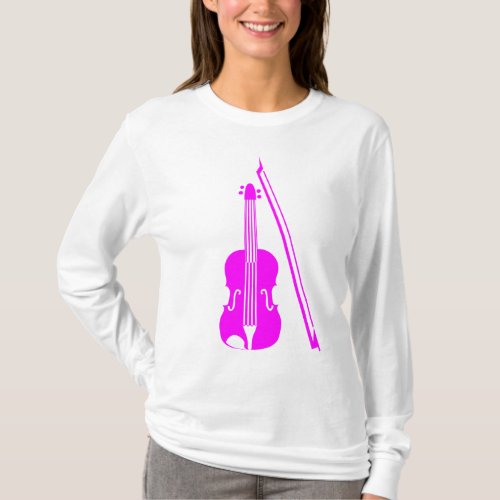 Violin _ Magenta T_Shirt
