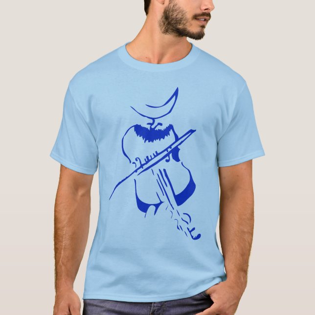 Violin Man Blue T-Shirt (Front)