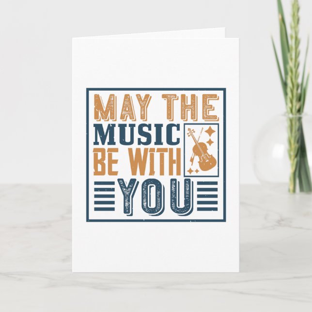 Violin - May The Music Be With You Card (Front)