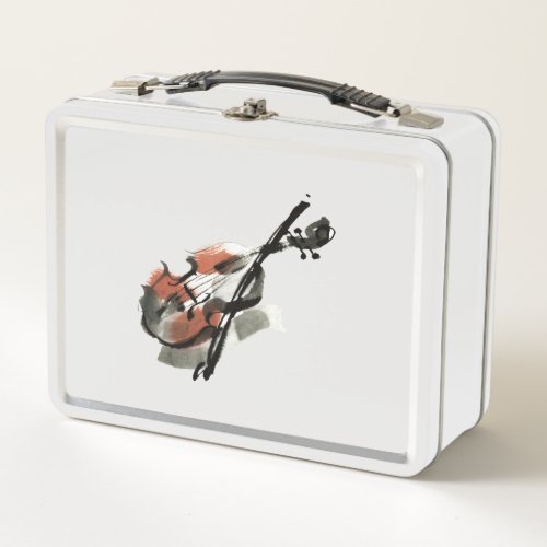 Violin Metal Lunch Box