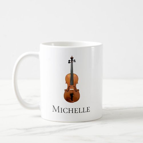 Violin Monogram Classical Music Fiddle Coffee Mug