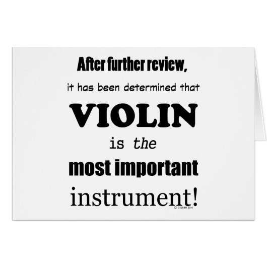 Violin Most Important Instrument (Front Horizontal)