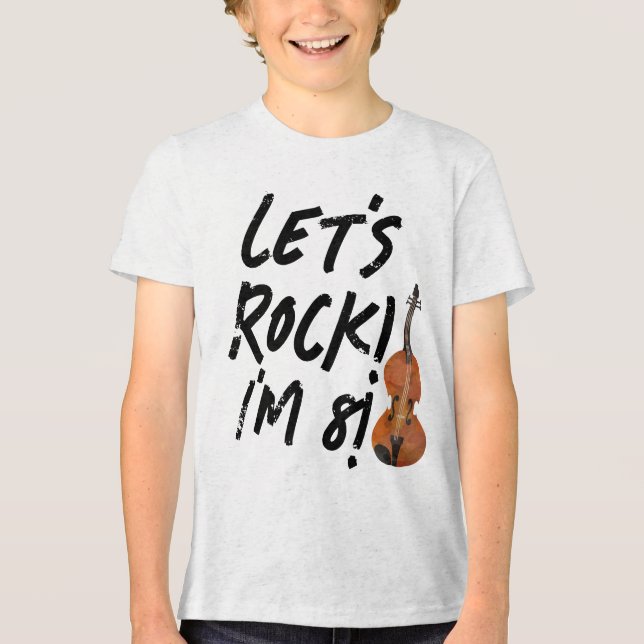 Violin Music Birthday Party T-shirt Tri-Blend Shirt (Front)
