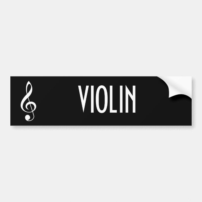 Violin Music Bumper Sticker Gift (Front)