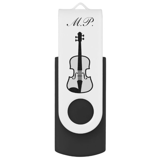 Violin music custom USB flash drive for musicians (Front Vertical)