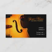 Violin Music Elegant Business card (Front)