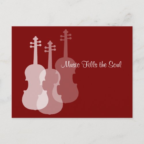 Violin Music Fills the Soul Postcard