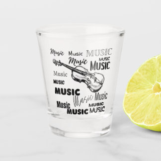 violin Music , instrument, lovers Shot Glass