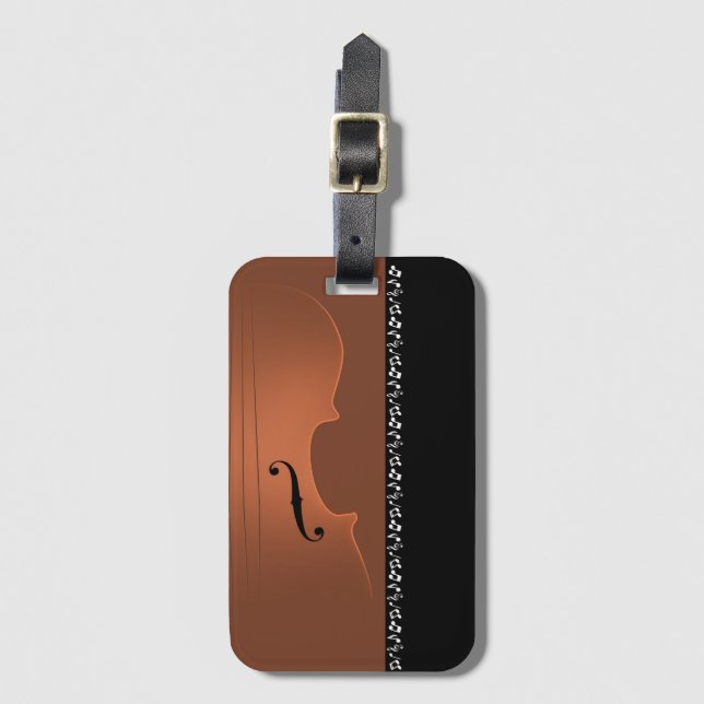 Violin Music Instrument Luggage Tag (Front Vertical)