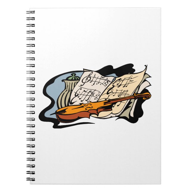 violin music jar still life.png notebook (Front)