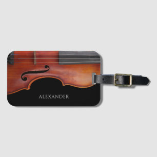 Violin music  luggage tag