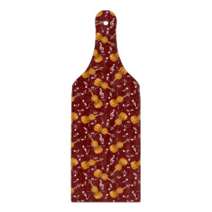 Violin Music Note Pattern Cutting Board
