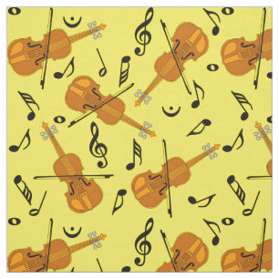 Violin Music Note Pattern  Fabric