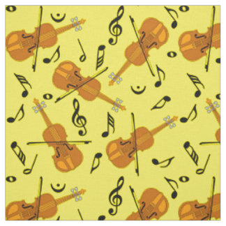 Violin Music Note Pattern  Fabric