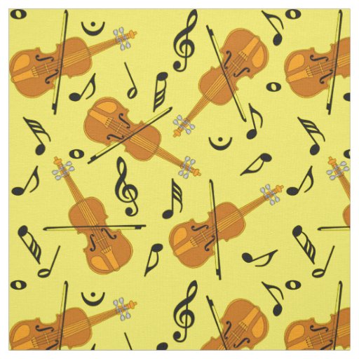 Violin Music Note Pattern  Fabric