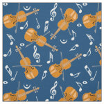 Violin Music Note Pattern Fabric 