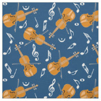 Violin Music Note Pattern Fabric 