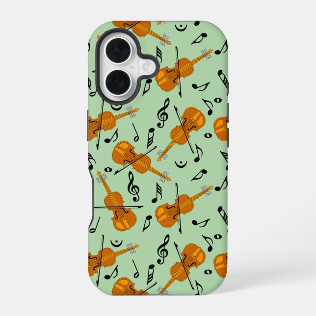 Violin Music Note Pattern iPhone Case (Back)