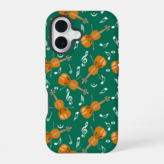 Violin Music Note Pattern iPhone Case (Back)