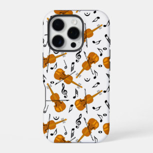 Violin Music Note Pattern iPhone 16 Pro Case