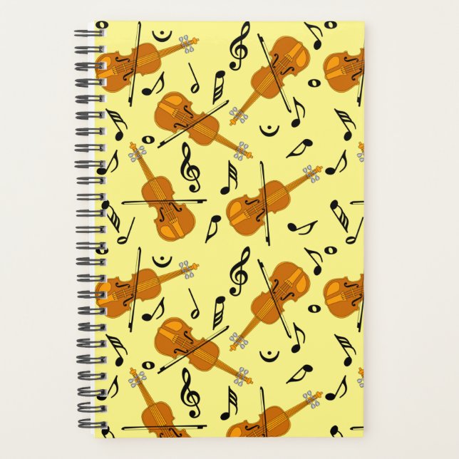 Violin Music Note Pattern Planner (Front)