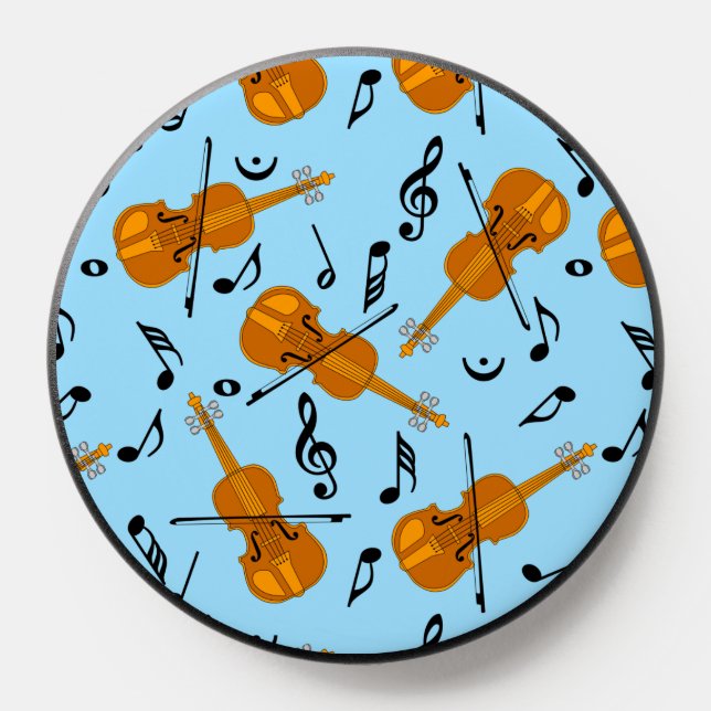 Violin Music Note Pattern PopSocket (Popsocket)