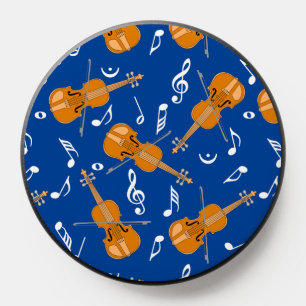 Violin Music Note Pattern PopSocket