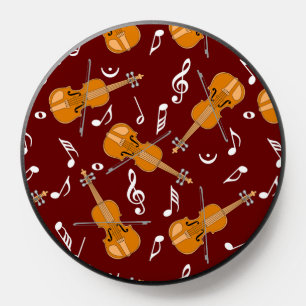 Violin Music Note Pattern PopSocket