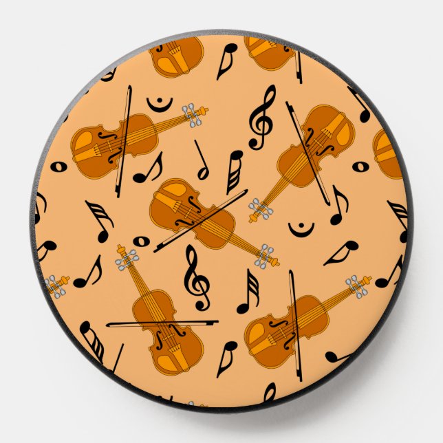 Violin Music Note Pattern PopSocket (Popsocket)