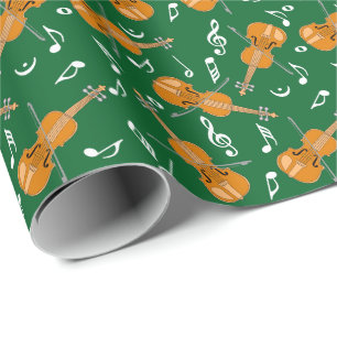 Violin Music Note Pattern Wrapping Paper