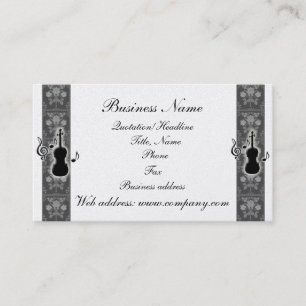 Violin Music Notes Business Card