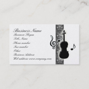 Violin Music Notes Business Card