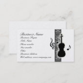 Violin Music Notes Business Card (Front/Back)