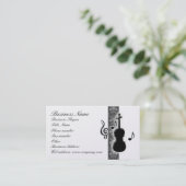 Violin Music Notes Business Card (Standing Front)